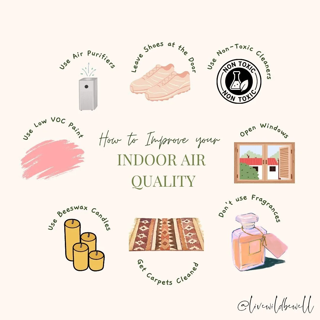 Looking for ways to improve the air quality in your home? I wanted to share a post that has been a helpful starting point for clients and followers! 

These are some of my favorite ways to reduce toxins in your home and ultimately lower the toxic loa